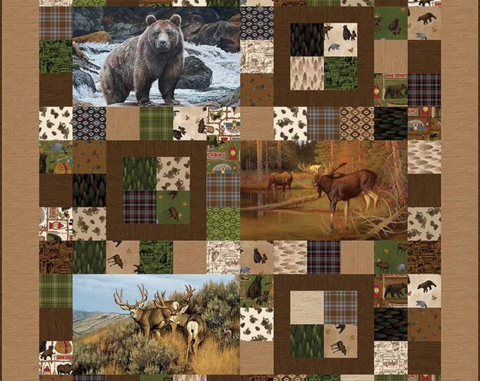 Majestic Animals Panel Quilt *Boxed Quilt Kit - Fabric & Pattern* From:  RBD Designs for Riley Blake Designs KT-15980