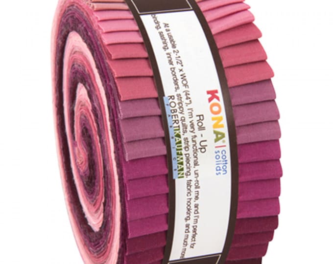 Powder Room Palette - Kona Cotton Solids *Jelly Roll - 40 Pieces* From: Robert Kaufman Fabrics