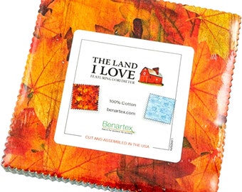 The Land I Love *Layer Cake (10 x 10) - 42 Pieces* By: Lori Dieter for Benartex LAN10PK