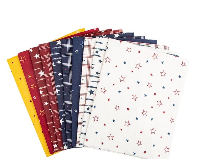American Honor *1 yard Bundle" - 10 Pieces * By: Vicki Gifford for Riley Blake Designs 1YD-17090-10