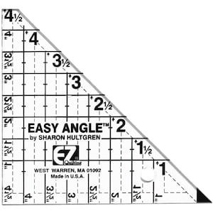 Easy Angle Triangle *Ruler 1/2&quot; - 4 1/2&quot;*  By: EZ Quilting - Sharon Hultgren WRI882670179