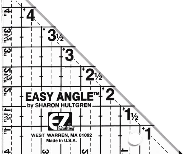 Easy Angle Triangle *Ruler 1/2" - 4 1/2"*  By: EZ Quilting - Sharon Hultgren WRI882670179