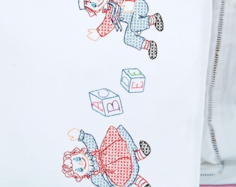 Ann and Andy  *Children's Pillowcases Cross Stitch & Embroidery* By: Jack Dempsey Needle Art 1605-10