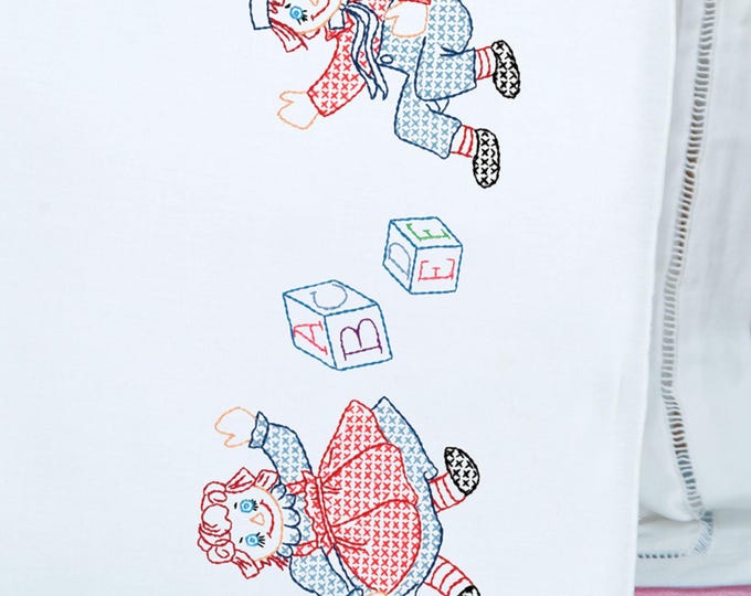 Ann and Andy  *Children's Pillowcases for Cross Stitch & Embroidery* By: Jack Dempsey Needle Art 1605-10