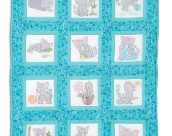 Kittens *Pre-Printed Cross Stitch & Embroidery Blocks* By: Jack Dempsey Needle Art 737-679