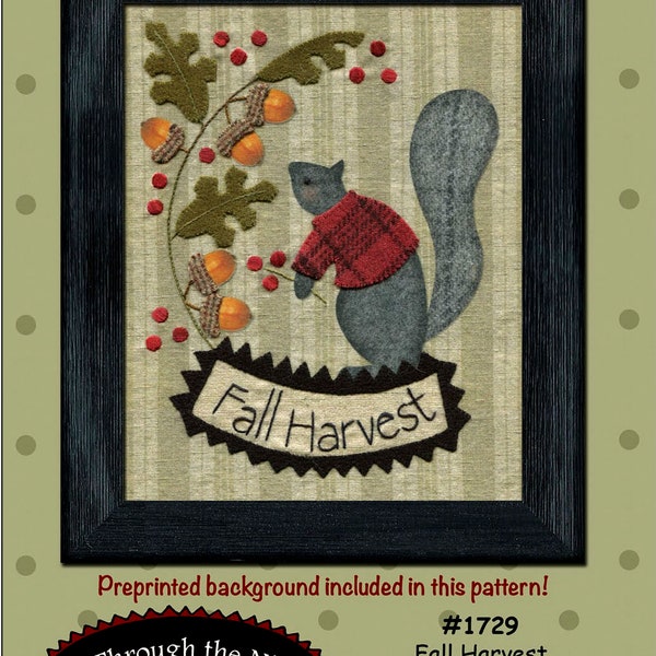 Fall Harvest (September) *Applique Project - Includes Pre-Printed Fabric & Pattern* By: Bonnie Sullivan - All Through the Night
