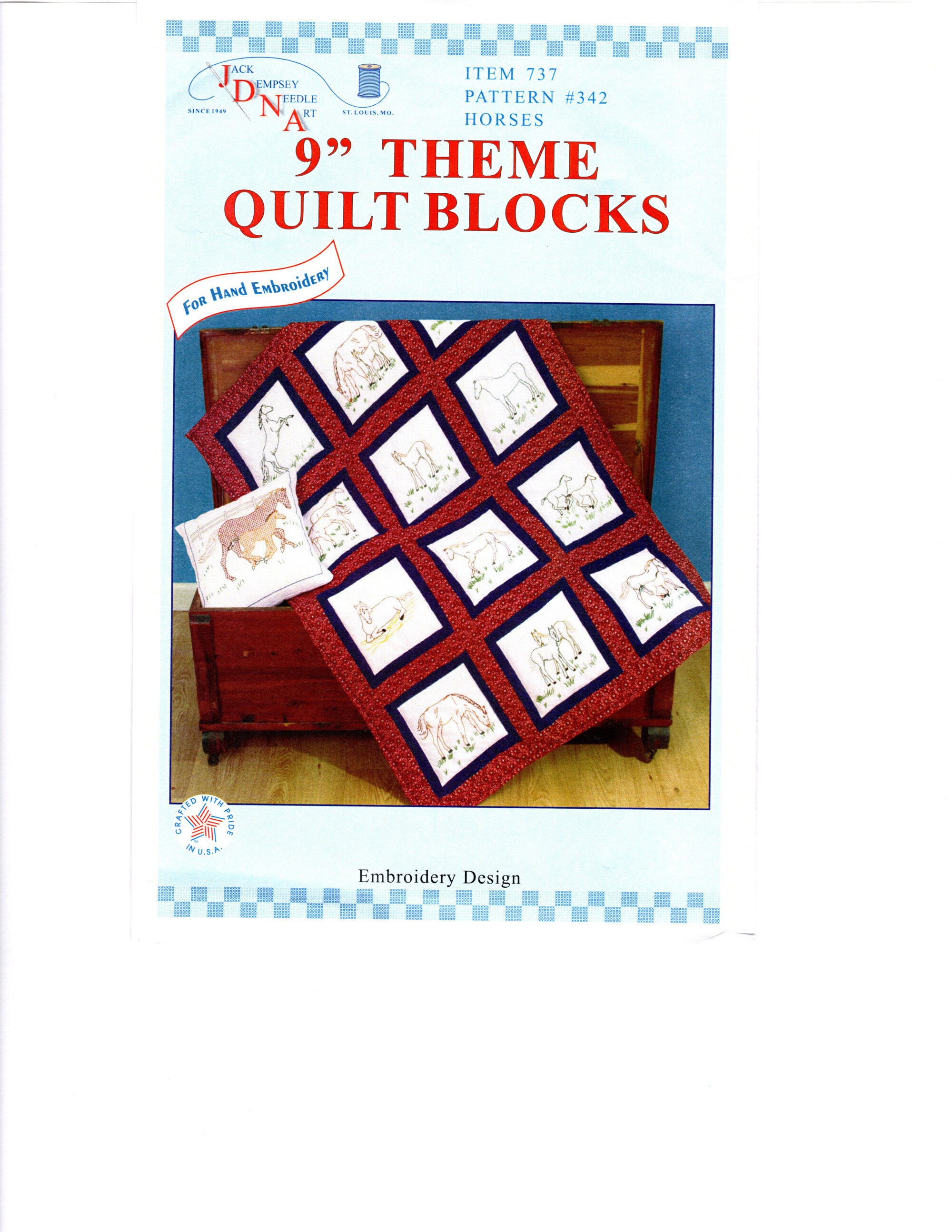 Jack Dempsey Needle Art Baby Blocks Crib Quilt Top - Stamped Cross