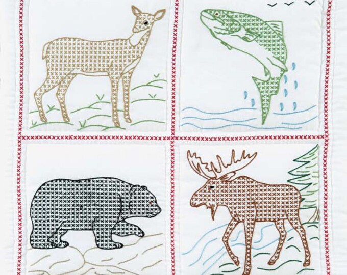 Wilderness *Pre-Printed Cross Stitch & Embroidery Blocks* By: Jack Dempsey Needle Art  732-343