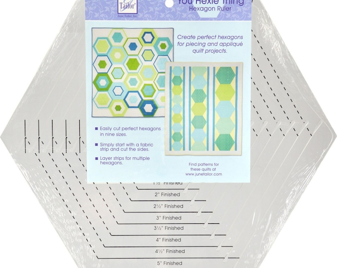You Hexie Thing *Multi-Size Hexagon Ruler*  by: June Tailor Inc - JT782