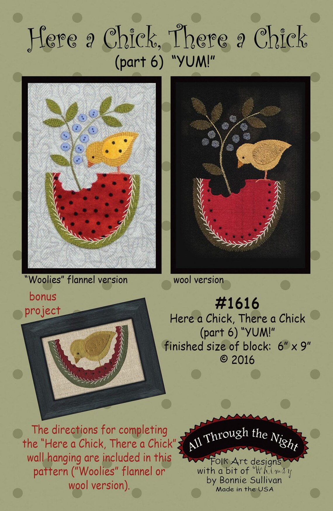 Block Chick Here A Chick, There A Chick *6-month Block of the Month Pattern Set* By ...