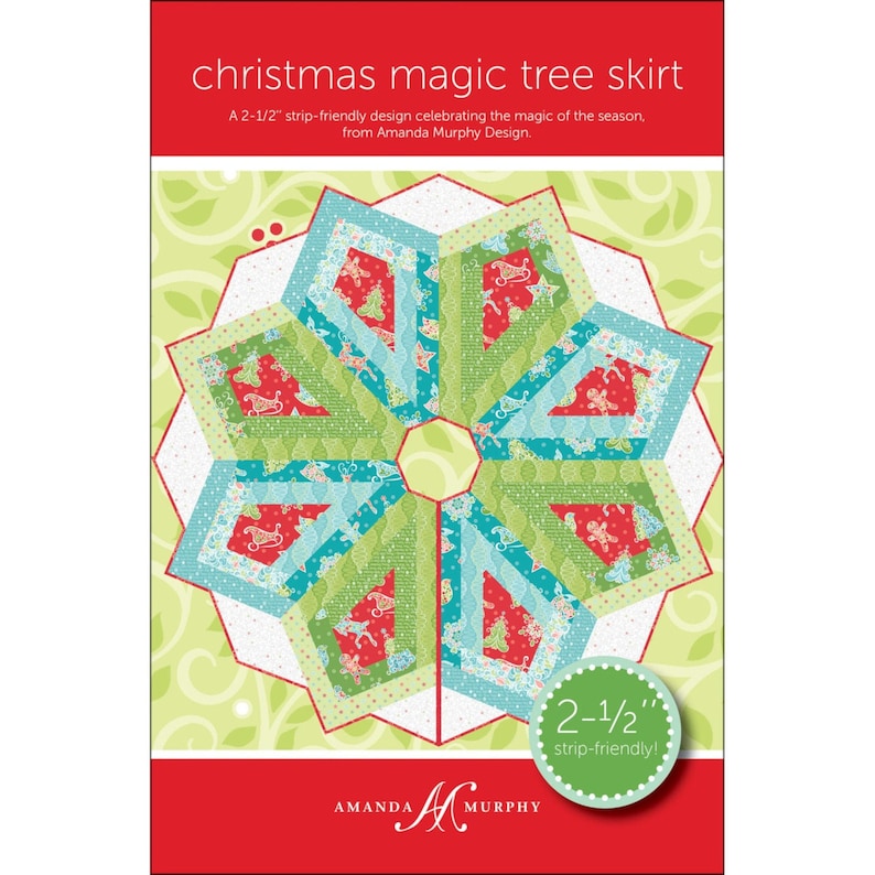 Christmas Magic *A Jelly Roll Friendly Tree Skirt Pattern* By: Amanda Murphy AMD082 image 1