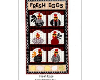 Fresh Eggs *Quilted Applique Wall Hanging Pattern* By: Sindy Rodenmayer - FatCat Patterns