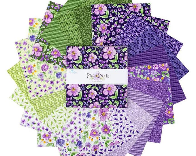 Plum Petals *Layer Cake (10x10) 42 Pieces* By: Riley Blake 10-15640-42