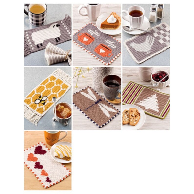 FARMHOUSE Mug Mats 12 Designs crochet Book By Lisa Mcdonald Etsy