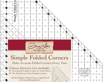 Simple Folded Corners Ruler *Acrylic* By: Doug Leko of Antler Quilt Design AQDR1