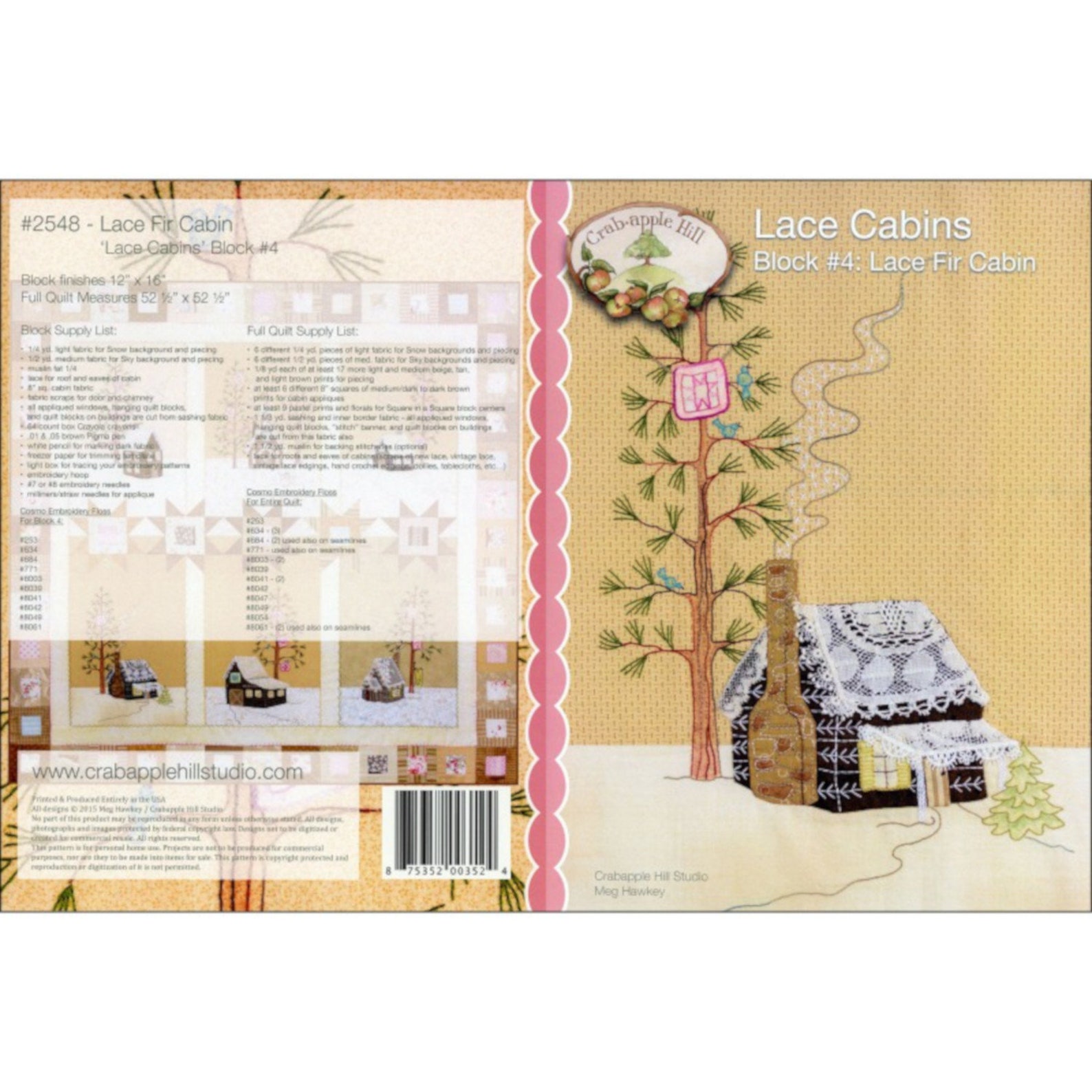 Lace Cabins quilt Patterns By Meg Hawkey Etsy