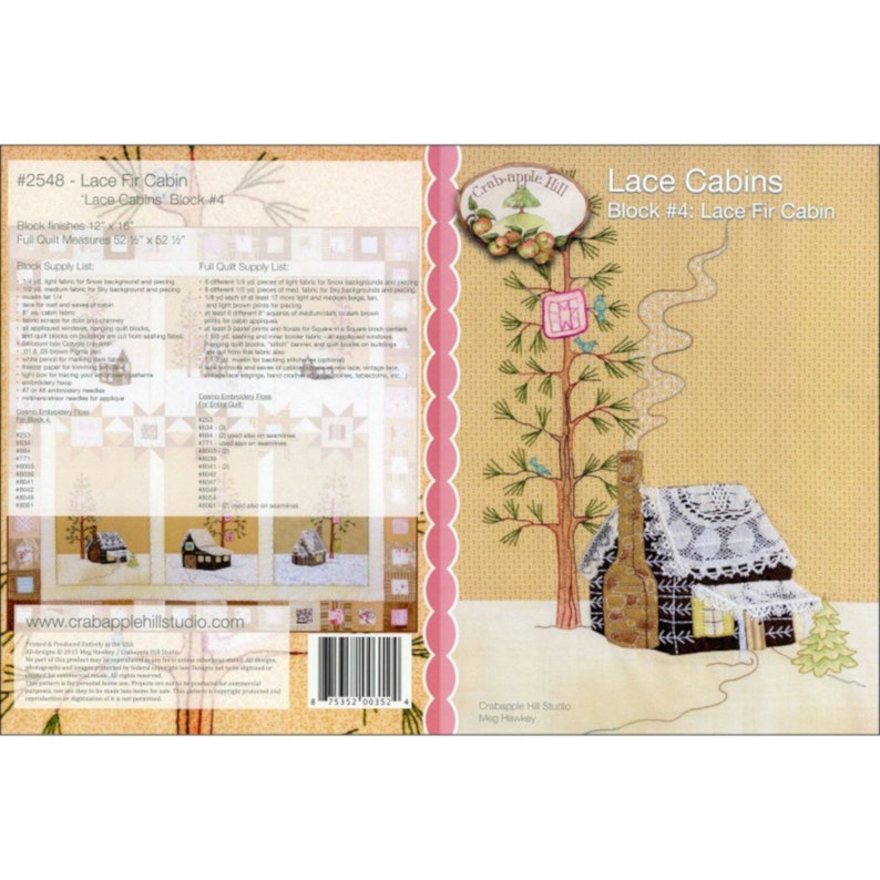Lace Cabins quilt Patterns By Meg Hawkey Etsy