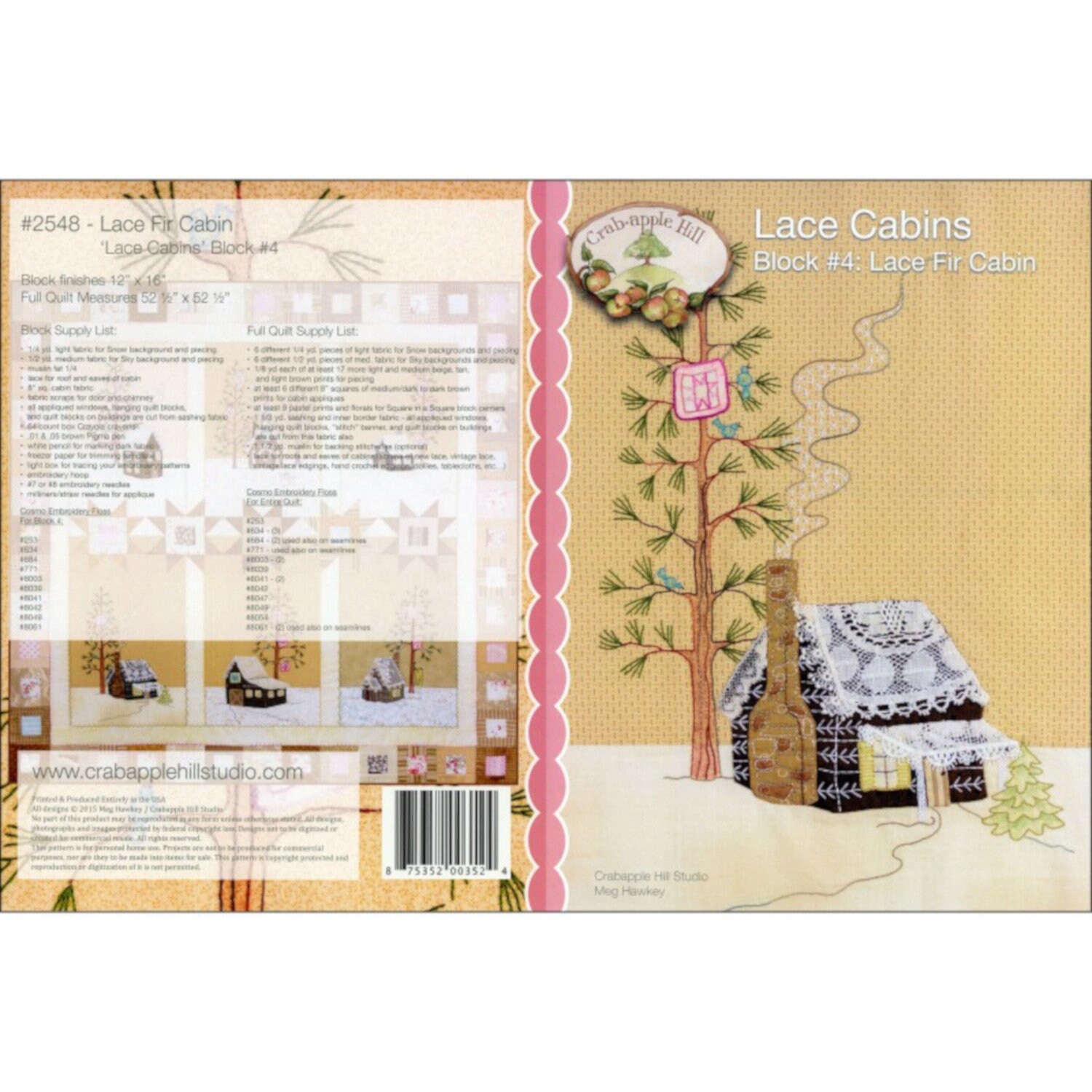 Lace Cabins quilt Patterns By Meg Hawkey Etsy