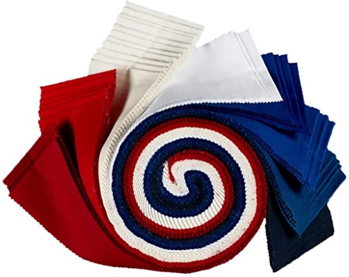 Patriotic Palette - Kona Solids *Jelly Roll - 40 Pieces* From: Kaufman Studios RU-779-40