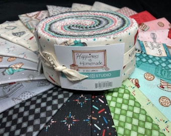 Happiness is Homemade  *Jelly Roll* 40 - 2.5" Strips By Maywood Studios ST-MASHIH