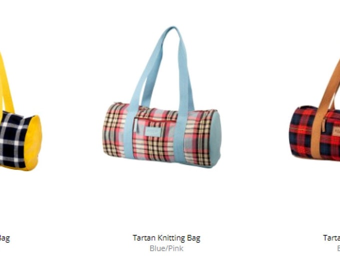 Tartan Knitting Bag *Various Colors Available* By: Bohin