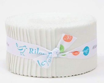 Off White - Basics *2 1/2" Jelly Roll* 40 - Strips From:  Confetti Cotton fabrics for Riley Blake  RP-120-40