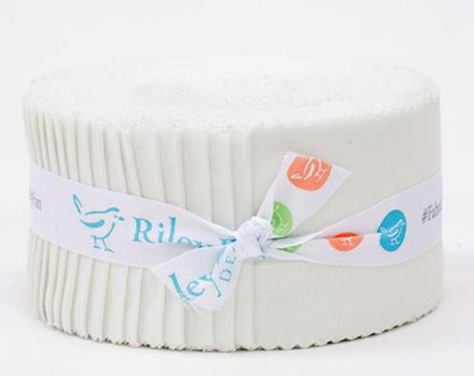 Off White - Basics *2 1/2" Jelly Roll* 40 - Strips From:  Confetti Cotton fabrics for Riley Blake  RP-120-40