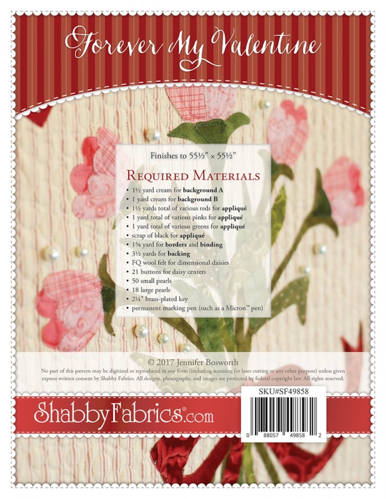 Forever My Valentine applique Quilt Pattern By Shabby Etsy