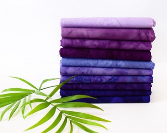 Lava Tonal Solids Batiks - Grapevine *Fat Quarter Bundle - 10 Pieces* From: Anthology Fabrics