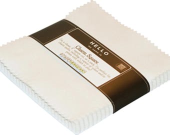 Snow - Cotton Solid  *Charm Package 5" x 5"* From: Kona - Robert Kaufman Fabrics CHS-119-42