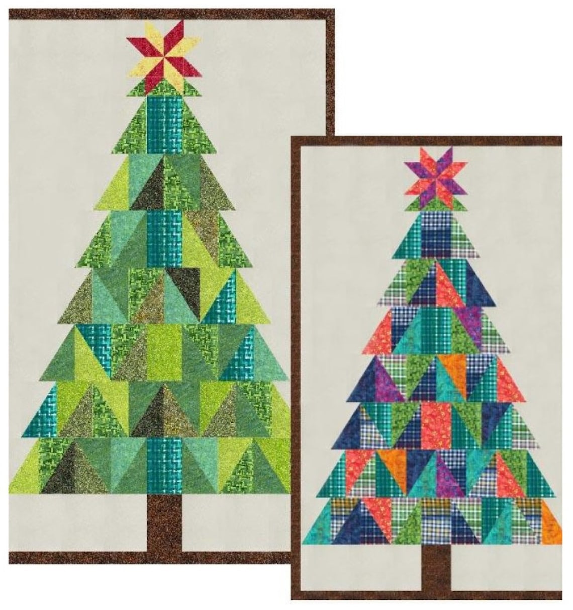 Gandiegow Christmas Tree pieced Quilt Pattern & Template By Etsy