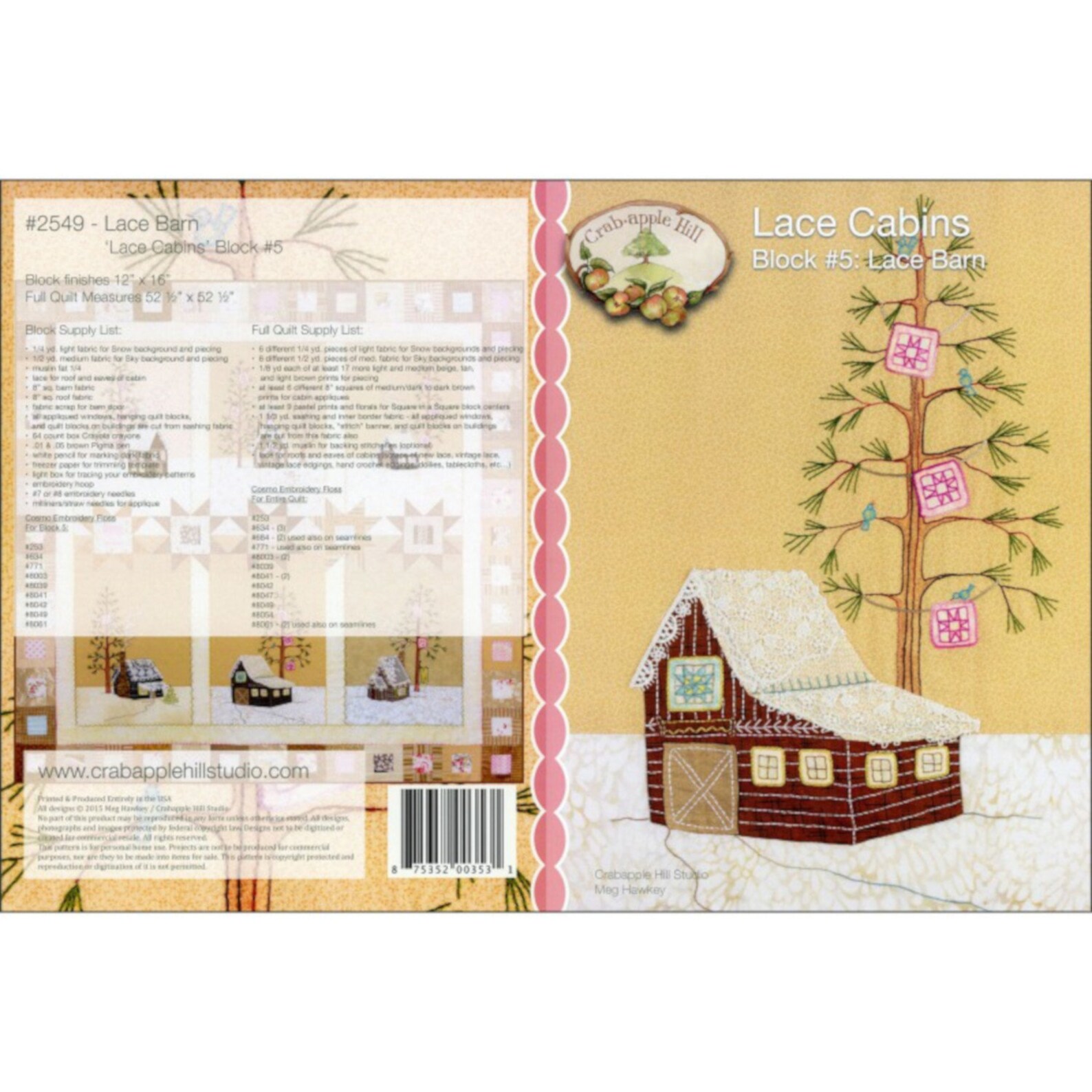 Lace Cabins quilt Patterns By Meg Hawkey Etsy