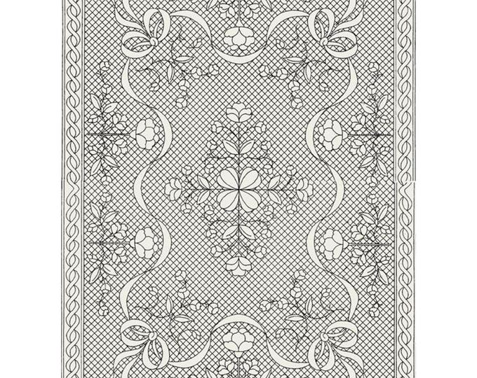 Floral Fantasy Natural  *Wholecloth Quilt Top with Binding* By: Holice Turnbow for Benartex