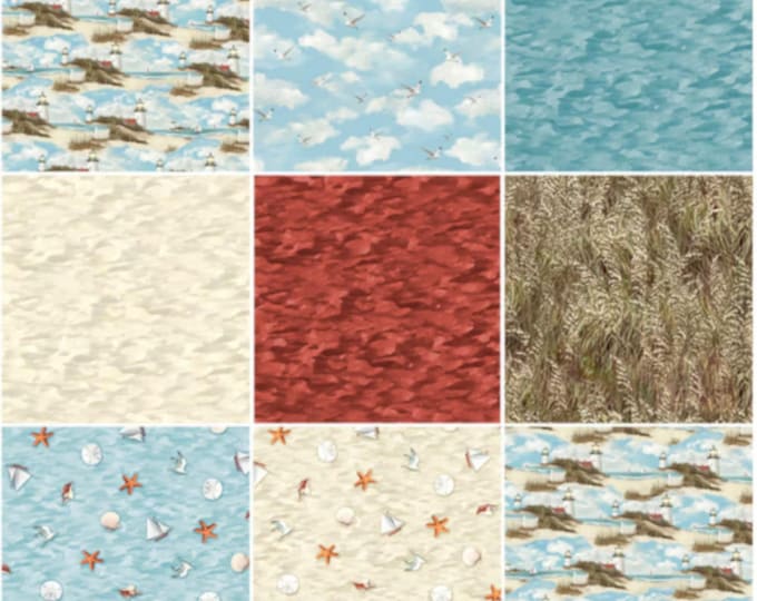 By Peaceful Shore  *Jelly Roll* 40 - 2 1/2" Strips  By: P & B Textiles ST-PNBPEAC
