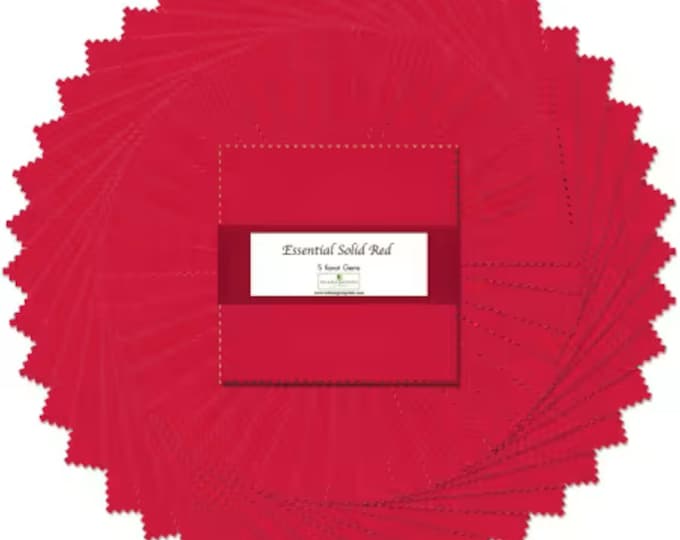 Essential Solid "RED" 5 Karat Gems *Charms - 42 Pieces* From: Wilmington Prints 502-17-502