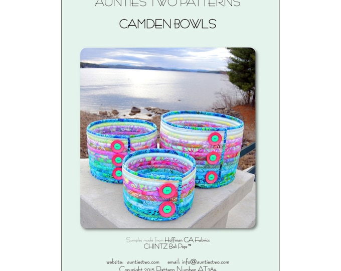 Camden Bowls *Round Bowl Pattern in 3 Sizes*  From:  Aunties Two Patterns