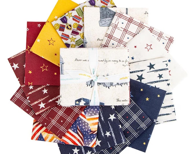 American Honor  *Fat Quarter Bundle* 13 Piece  By: Vicki Gifford for Riley Blake Designs FQ-17090-13
