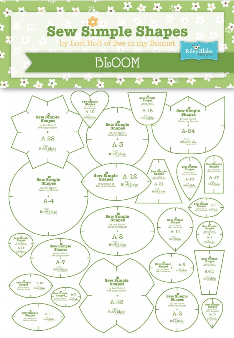 Sew Simple Shapes BLOOM 24 Templates By: Lori Holt of Bee in my Bonnet STTEMPLA1339 image 1