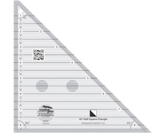 45 degree Half-Square Triangle - 8.5 Inches *Acrylic Template/Ruler* By: Creative Grids #CGRT45