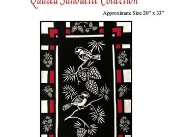 Chickadee Laser Silhouette*Fabric Silhouette + Pattern *Kit* By: Claire Webber - Stirrups & Stitches Designs