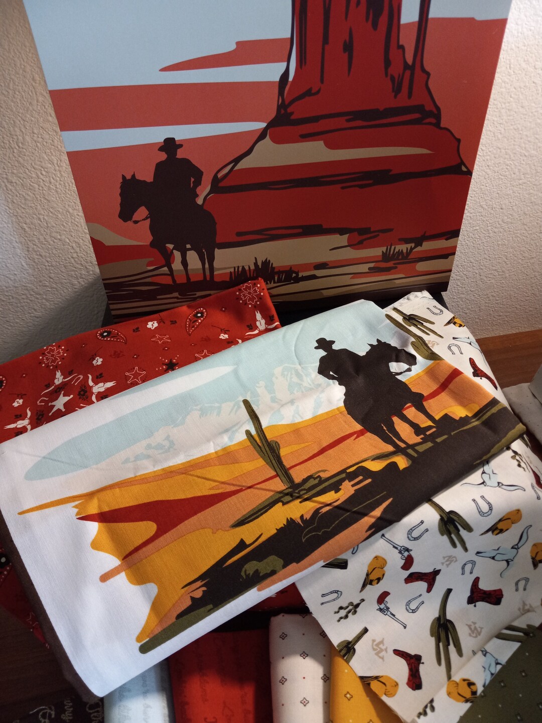 Go West With JOHN WAYNE Quilt panel Quilt Kit Fabric & Pattern in