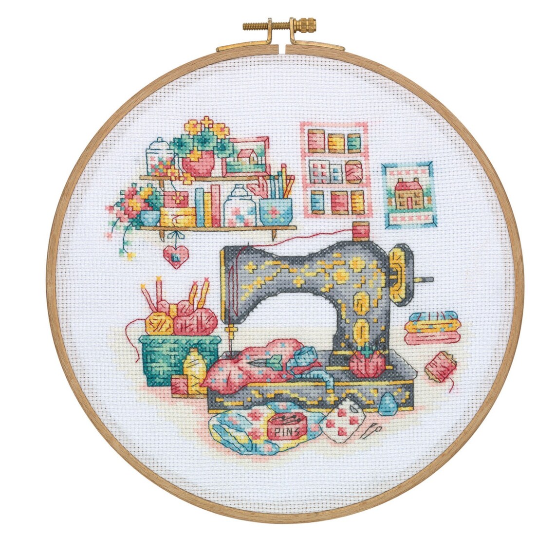 SEWING ROOM cross Stitch Kit With Wooden Hoop Code DCS01 Etsy