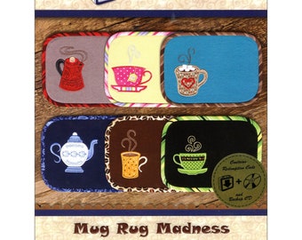 Mug Rugs Madness *Machine Embroidery Designs*  From:  Lunch Box Quilts