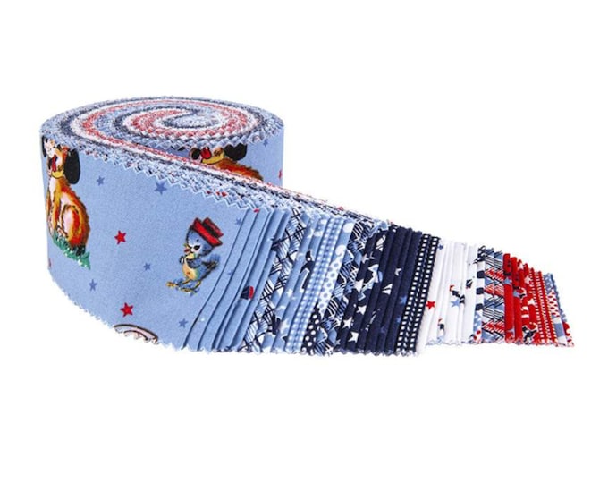Set Sail America *Jelly Roll - 40 Pieces* By: Lindsay Wilkes for- Riley Blake Designs