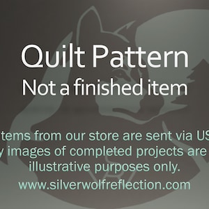 Pu&ograve; includere: Modello di trapunta, non un articolo finito. Tutti gli articoli del nostro negozio vengono spediti tramite USPS. Tutte le immagini di progetti completati sono solo a scopo illustrativo. www.silverwolfreflection.com