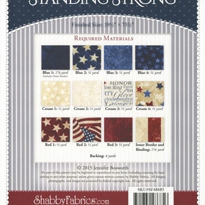 Standing Strong Quilts of Valor Pattern By: Jennifer Bosworth Shabby Fabrics image 2