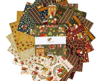 Up on the Housetop Fabric Collection *Layer Cake (10x10) 42 Pieces* By: Teresa Kogut 10-14730-42