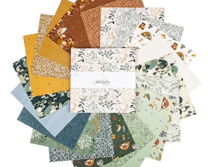 Let's Wander Fabric Collection *Layer Cake (10x10) 42 Pieces* By: Riley Blake 10-16880-42