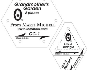 Grandmother's Garden - ONE-DERFUL ONE-Patch Hexagon Templates From: Marti Michell #8351