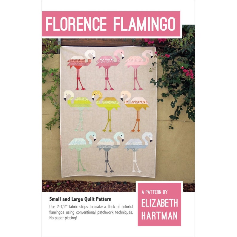 Florence Flamingo Quilt Pattern by Elizabeth Hartman EH-031 image 1